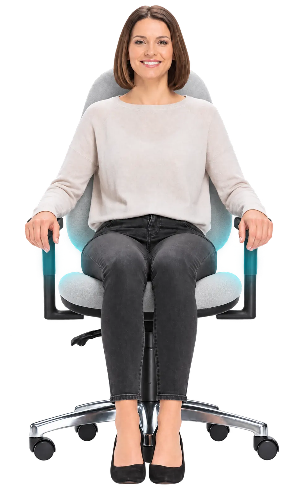 L-Fitness - Druckentlastender Bürostuhl Frau
